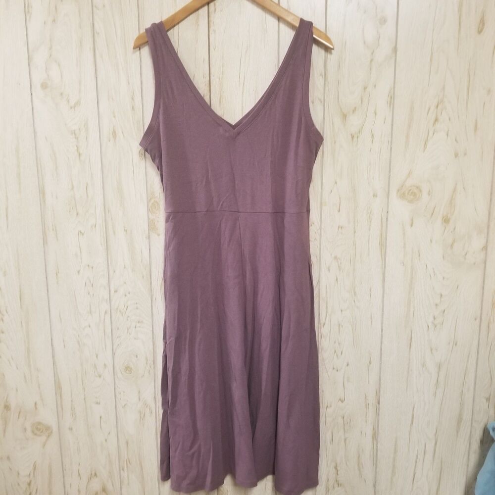 A New Day Purple V-Neck Sleeveless Sundress L